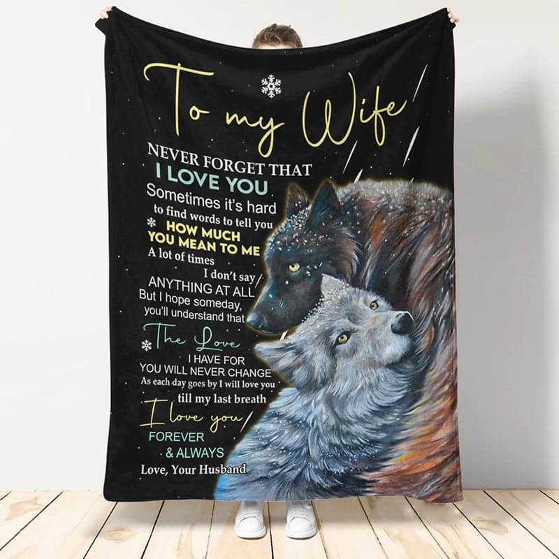 To My Wife - From Husband - A609 - Premium Blanket