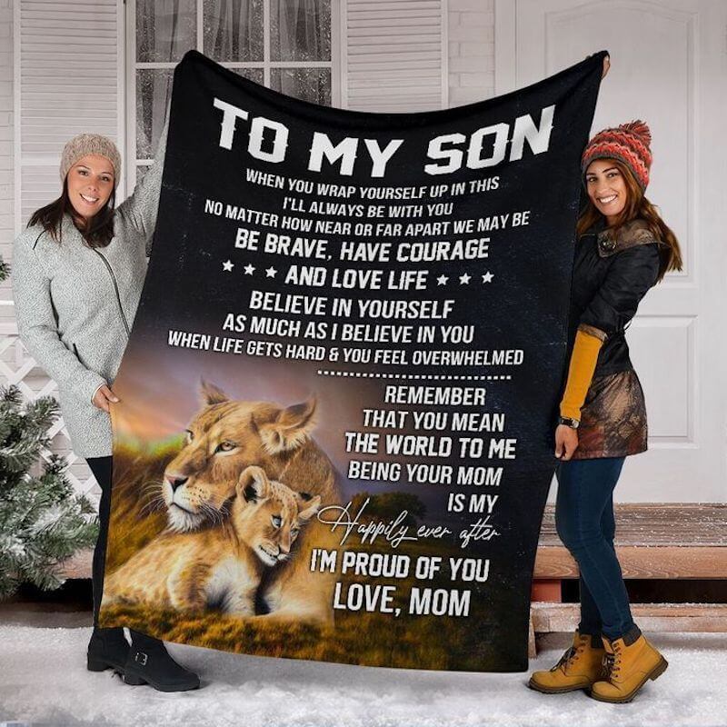 To My Son - From Mom - Lion A244 - Premium Blanket