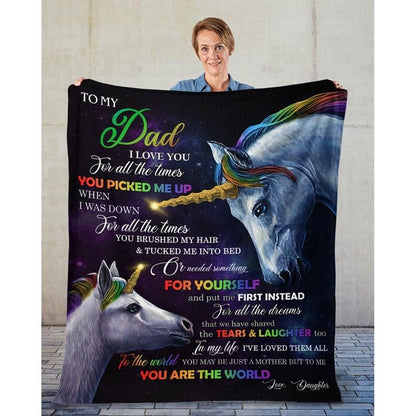 To My Dad - From Daughter - A317 - Premium Blanket