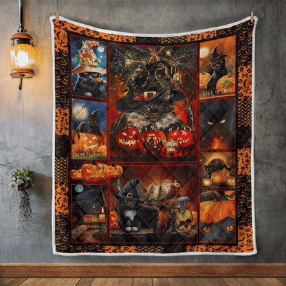 Black Cat A238 Halloween Quilt