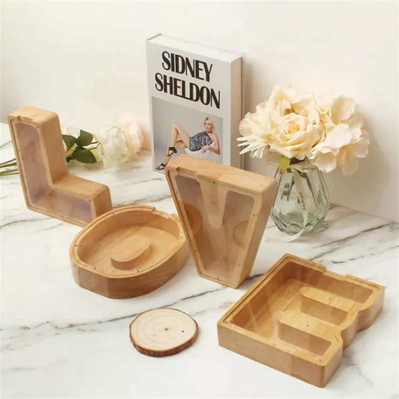 Personalized Wooden Letter Piggy Bank 🔥Buy 2 Free Shipping🔥