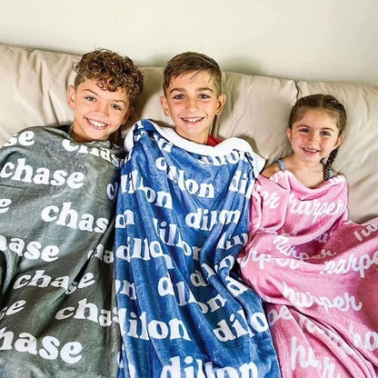 Personalized Super Soft Name Family Blanket