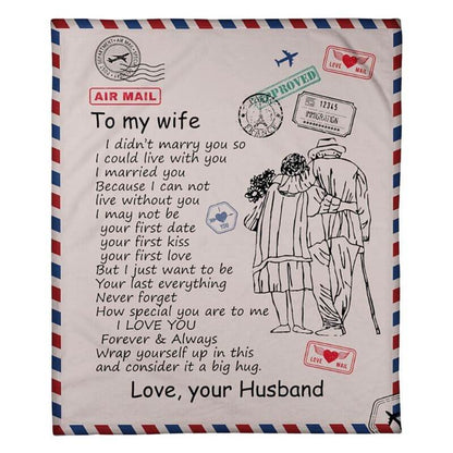 To My Wife - From Husband - A326CoupleBlanket - Premium Blanket