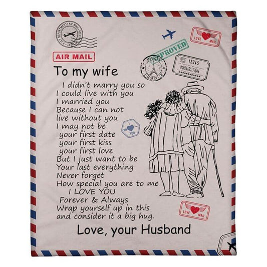 To My Wife - From Husband - A326CoupleBlanket - Premium Blanket
