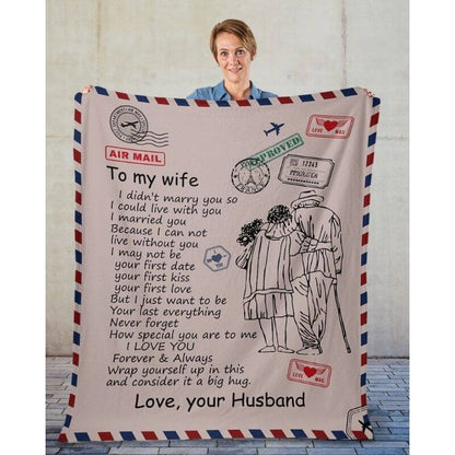 To My Wife - From Husband - A326CoupleBlanket - Premium Blanket