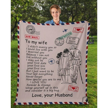 To My Wife - From Husband - A326CoupleBlanket - Premium Blanket