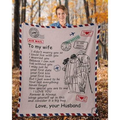 To My Wife - From Husband - A326CoupleBlanket - Premium Blanket
