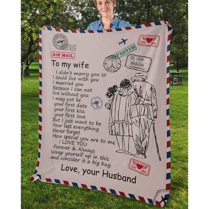 To My Wife - From Husband - A326CoupleBlanket - Premium Blanket