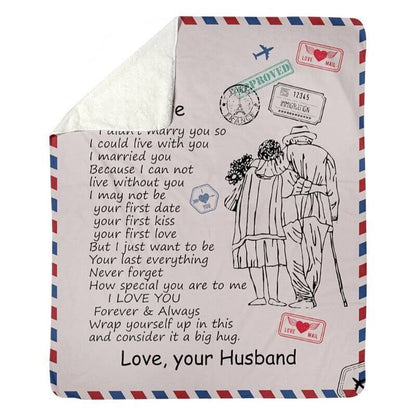 To My Wife - From Husband - A326CoupleBlanket - Premium Blanket