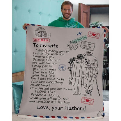 To My Wife - From Husband - A326CoupleBlanket - Premium Blanket