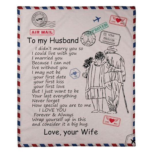 To My Husband - From Wife - A326CoupleBlanket - Premium Blanket