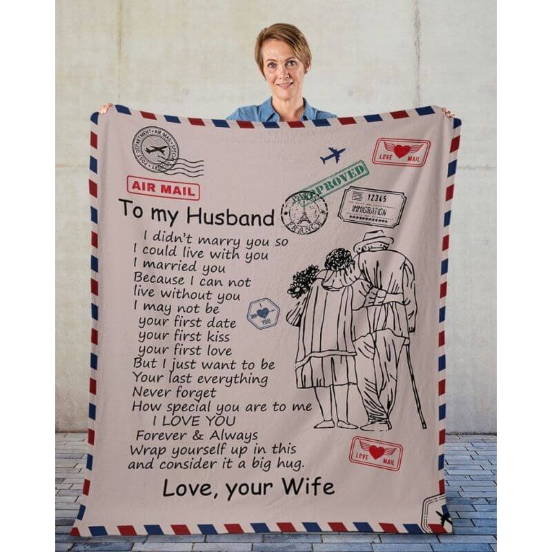 To My Husband - From Wife - A326CoupleBlanket - Premium Blanket