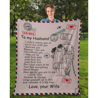To My Husband - From Wife - A326CoupleBlanket - Premium Blanket