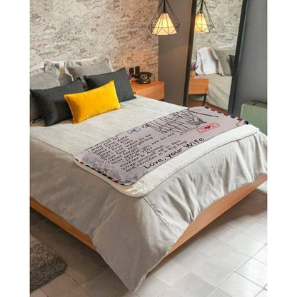 To My Husband - From Wife - A326CoupleBlanket - Premium Blanket