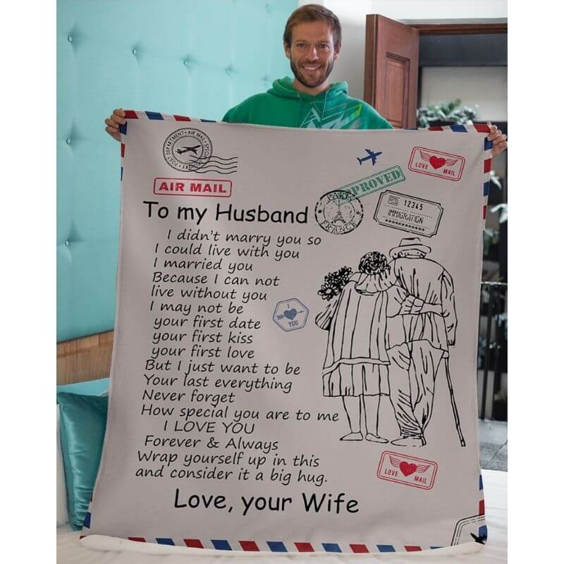 To My Husband - From Wife - A326CoupleBlanket - Premium Blanket