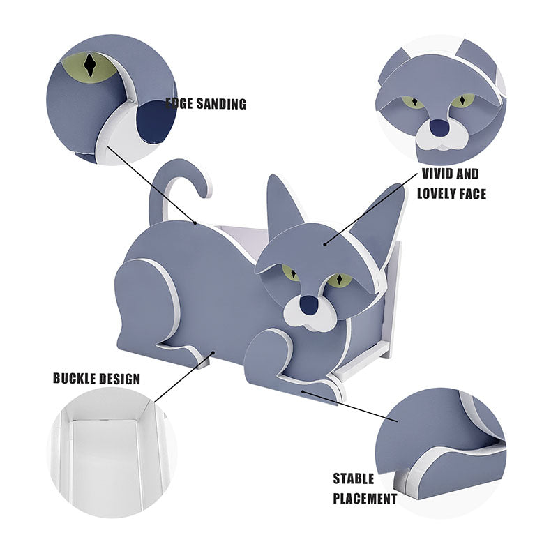 British Shorthair Blue Cat Planter AP078