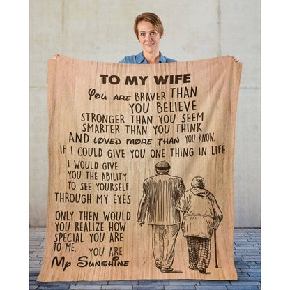 To My Wife - From Husband - F024 - Premium Blanket