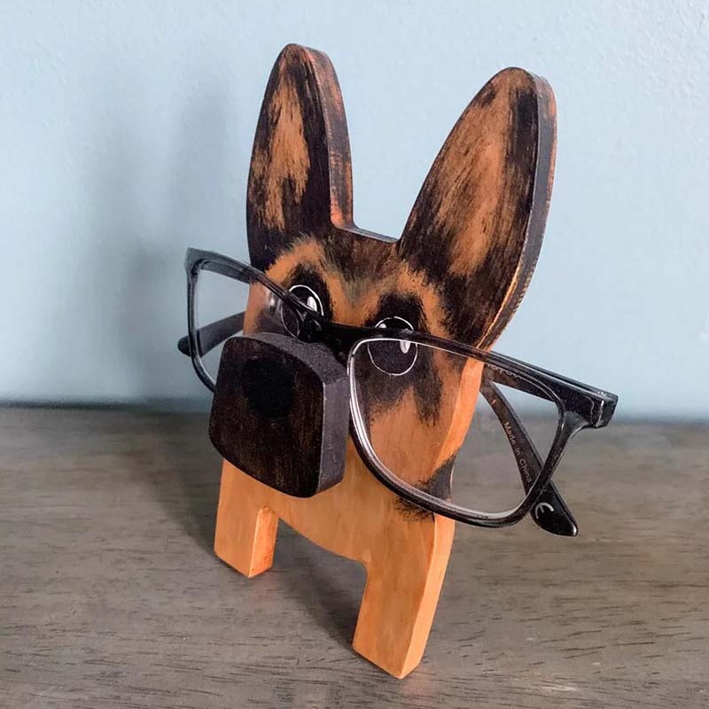 Handmade Glasses Stand F265 Lovely German Shepherd