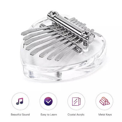 Heart Shape Crystal Mini Thumb Piano