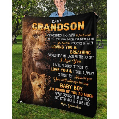 To My Grandson - From Grandpa - A322 - Premium Blanket