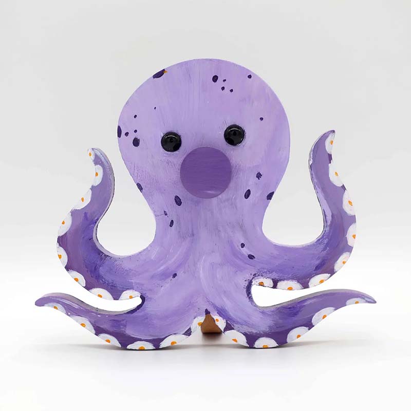 Handmade Glasses Stand F266 Lovely Octopus