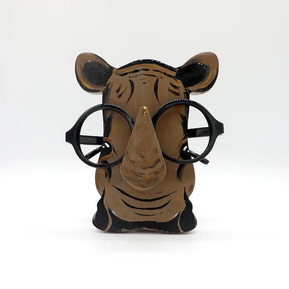 Handmade Glasses Stand F258 Lovely Rhino