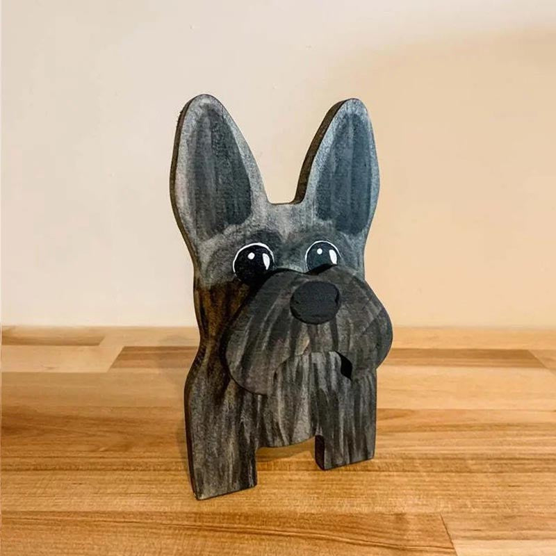 Handmade Glasses Stand F254 Lovely Schnauzer