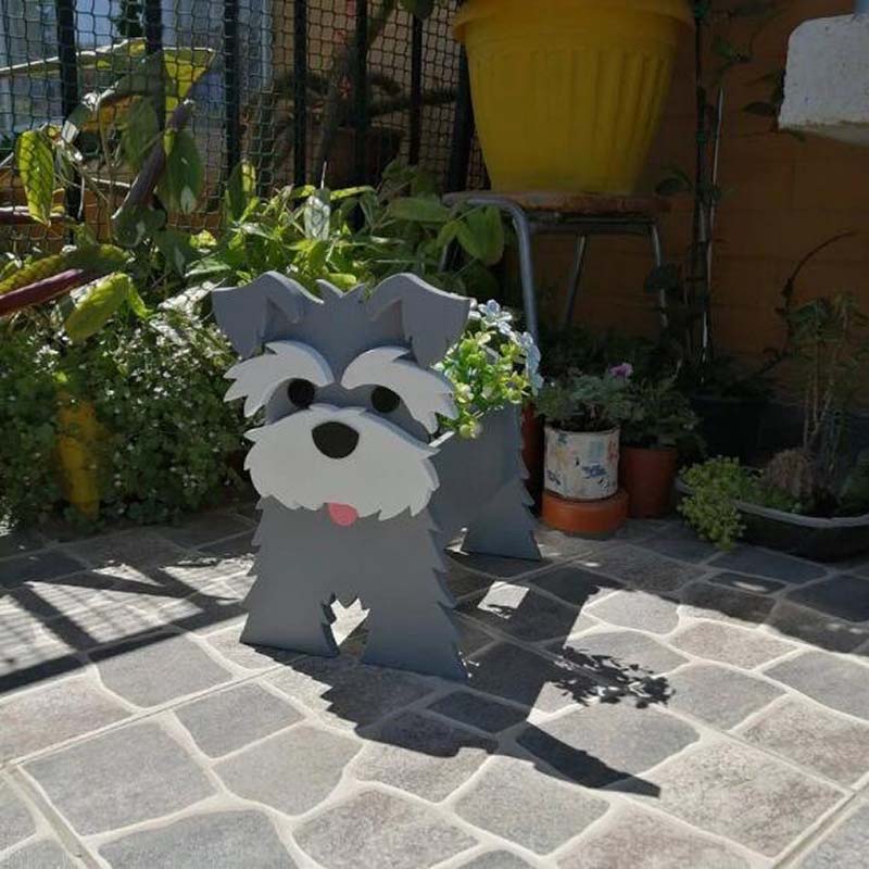 Grey Schnauzer Planter AP013