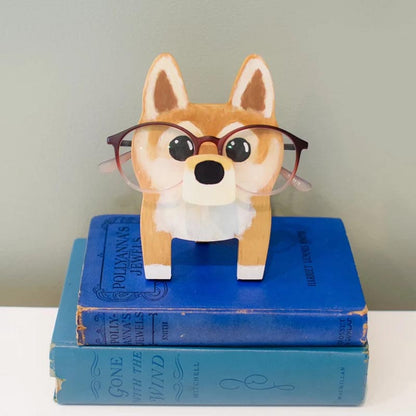 Handmade Glasses Stand F259 Lovely ShibaInu