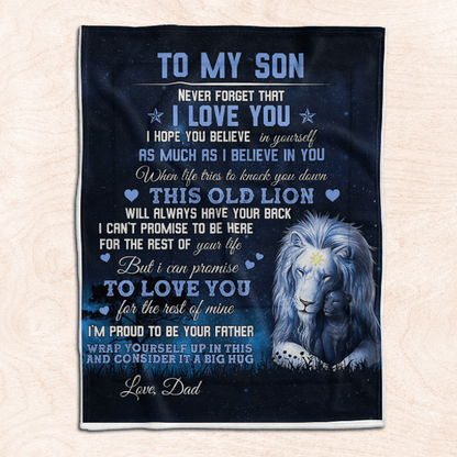 To My Son - From Dad - I'm Proud To Be Your Father F008 - Premium Blanket