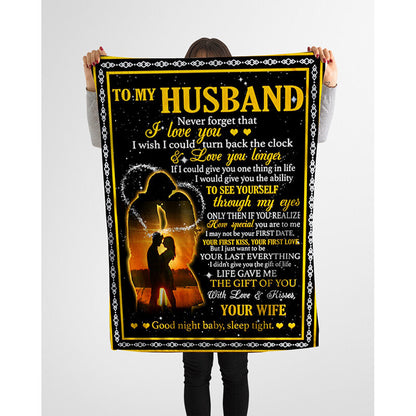 To My Husband - From Wife - A519 - Premium Blanket