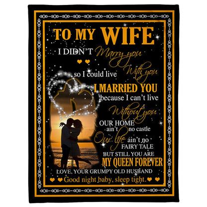 To My Wife - From Husband - A518 - Premium Blanket