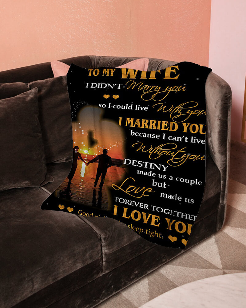 To My Wife - Husband A291 - Premium Blanket