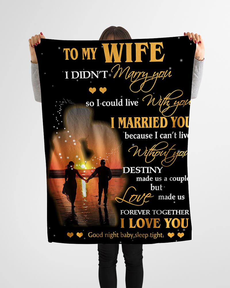 To My Wife - Husband A291 - Premium Blanket