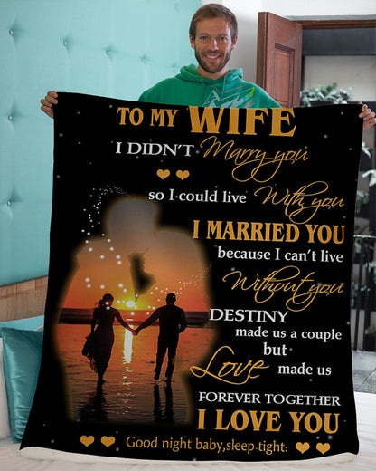 To My Wife - Husband A291 - Premium Blanket