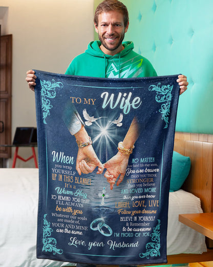 To My Wife - Husband A311 - Premium Blanket