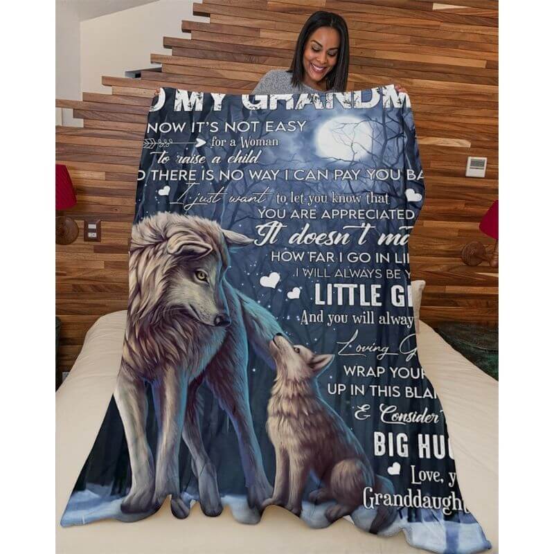 To My Grandma - From Granddaughter - A371 - Premium Blanket