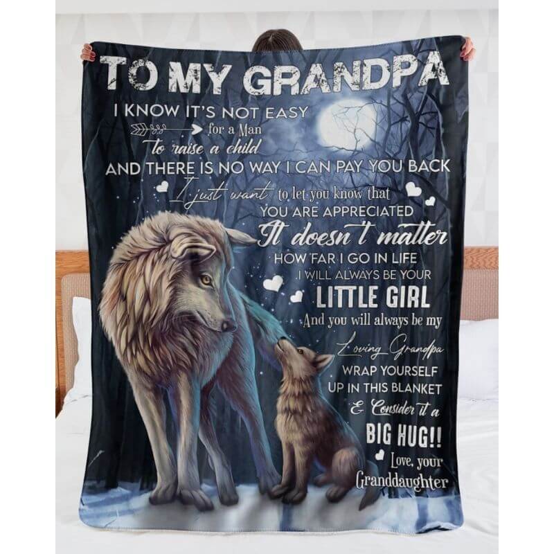 To My Grandpa - From Granddaughter  - A371 - Premium Blanket