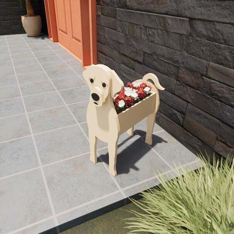 Yellow Labrador Planter AP024