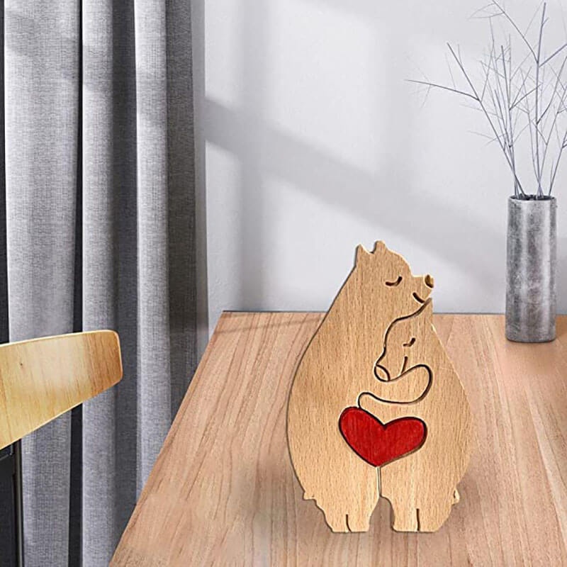 Bear Family Handmade Wooden 3D Puzzle