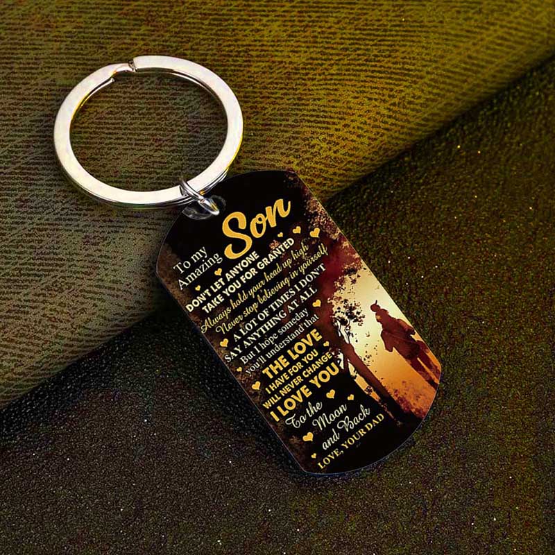 Dad To Son - The Love I Have For You Will Never Change - Multi Colors Personalized Keychain - A886