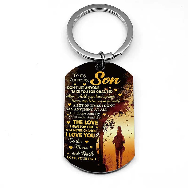 Dad To Son - The Love I Have For You Will Never Change - Multi Colors Personalized Keychain - A886